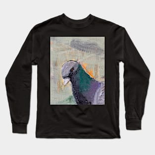 1 polite Brooklyn New York Pigeon acrylic painting Long Sleeve T-Shirt